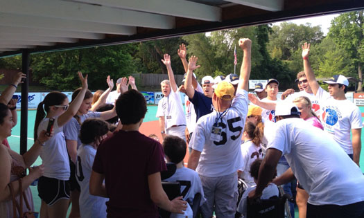 The Charleston RiverDogs join the Summerville Miracle League RiverDogs for a team cheer!