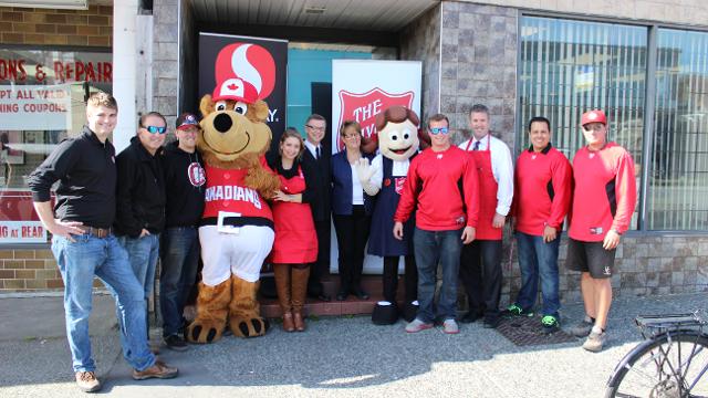 Members of the C's front office staff join Safeway Canada and Salvation Army staff to celebrate another Canadians Thanksgiving in Downtown Vancouver.