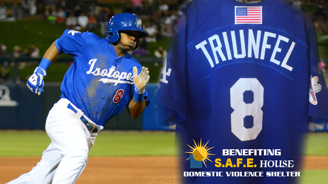 Weekend "Dodger Blue" Jerseys To Benefit S.A.F.E. House Domestic Violence Shelter.