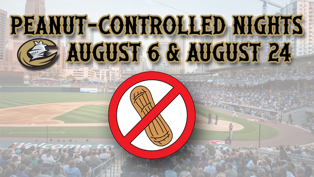 For both games, the Knights will welcome all fans with peanut allergies in Power Alley sections 124-126 for a great night of baseball.