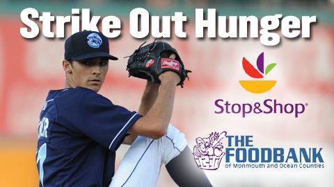 Stop & Shop will make a donation to the Food Bank of Monmouth and Ocean Counties for every BlueClaws strikeout. 