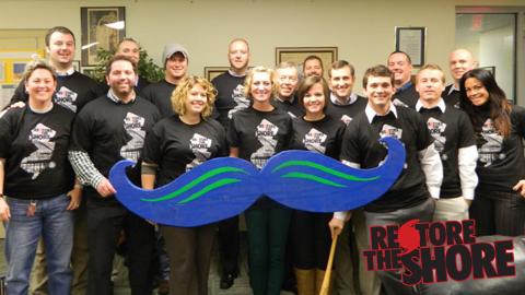 The Legends' front office staff donned "Restore the Shore" T-shirts in support of the Lakewood BlueClaws' campaign to help victims of Hurricane Sandy.