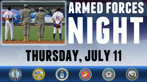 The Dash will honor our military with a special Armed Forces Night on June 11 at BB&T Ballpark.