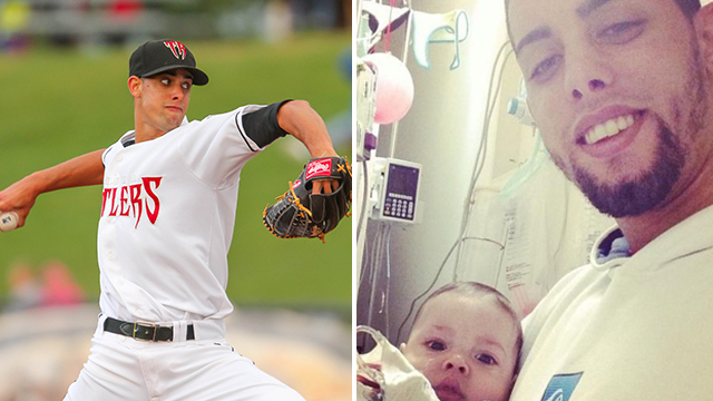Jorge Lopez pitched for the Timber Rattlers in 2013. His son is fighting a serious is fighting serious medical problems and the proceeds from the Timber Rattlers Throwback Jersey Auction will go to help.