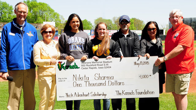 Niki Sharma is the winner of the 2015 Nick Adenhart Memorial Scholarship, presented by the Kernels and The Kernels Foundation. (Ed Kempf / Impact Photography)